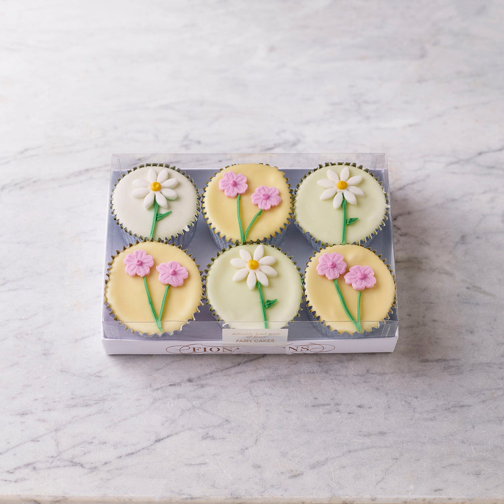 Floral Golden Fairy Cakes