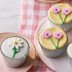 Floral Golden Fairy Cakes