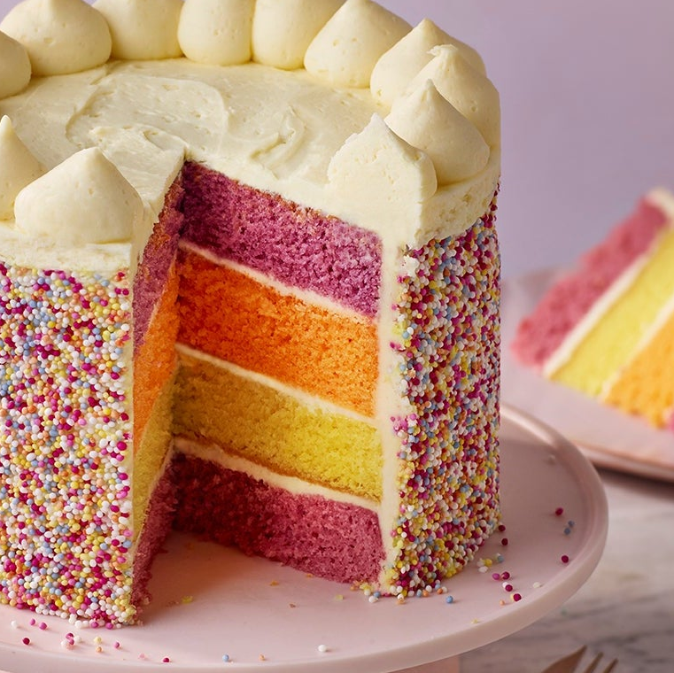 Rainbow Buttercream Cake